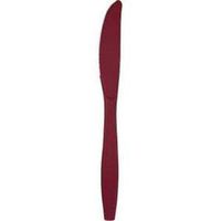 Burgundy Heavy Duty Plastic Knives 24 Per Pack