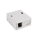 Hellermann Tyton SMBDUAL-FW Surface Mount Box, 2 Port, 2.32" x 1.10" x 2.78", PVC, Office White