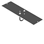 Black Box Ladder Rack Rack-to-Runway Mounting Plate, Black