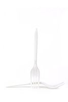 Disposable Plastic Cutlery Fork (50 Count) - Medium Weight White Disposable Plastic Forks - Great for Parties, Office, Lunch, Restaurants by EcoQuality