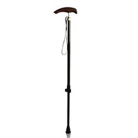 Crutches Elderly One-Hand Carbon Outdoor Non-Slip Power Auxiliary Chicken Wings Wooden Handle Stick Black (Color : Black, Size : 74cm)