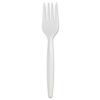SmartStock Plastic Cutlery Refill, 5.8in, Fork, White, 40/Pack, 24 Packs/Case, Sold as 1 Carton