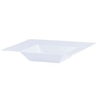 Hanna K. Signature Collection 10 Count Square Plastic Bowl, 12-Ounce, White