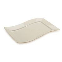 Wavetrends Rectangle Salad Plate (Pack of 120) Color: Bone