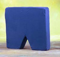 Coccyx Cushion - 16"x18"x2" Navy Color Durable polyurethane foam with V cut. Made in the USA