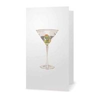 Mini Blank Cards and Envelopes - Stationery Party Supplies - Gift Tags (Martini Glass)