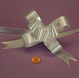 Krafty Klassics 12 Pack of 2" & 4" Colored Butterfly Pull Bows (4", Silver)