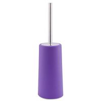 Neady Toilet Brush Toilet Bowl Brush and Holder Compact Design Longer Brush and Heavy Enough for Bathroom Toilet Toilet Scrubber (Purple)
