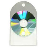 Baumgartens : CD/DVD Pocket w/ Self-Adhesive Flap, 5/PK, Clear -:- Sold as 2 Packs of - 5 - / - Total of 10 Each