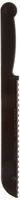 CaterLine 12-Inch Heavyweight Plastic Serrated Bread Knife, Black (48-Count)