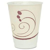 Dart Symphony Design Trophy Foam Hot/Cold Cups, 12Oz, Beige, 1000/Carton