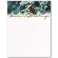 Masterpiece Holly and Berries Letterhead - 8.5 x 11 - 100 Sheets