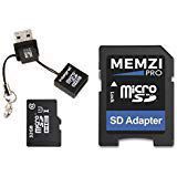 MEMZI PRO 32GB Class 10 90MB/s Micro SDHC Memory Card with SD Adapter and Micro USB Reader for DBPOWER Waterproof Sports Action Cameras