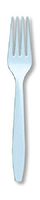 Club Pack of 600 Pastel Blue Premium Heavy-Duty Plastic Party Forks