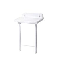 XH White Legged Chair Shower Stool Aluminum Alloy + Abs Collapsible for The Elderly, The Elderly, Disabled, Disabled and Injured, Support up to 330 Pounds