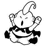 Dragon Ball Z 5.5" Tall Baby Boo Decal Sticker for Laptop Car Window Tablet Skateboard - Black