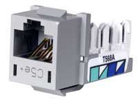 HXJ5EGY - Hubbell XCELERATOR Category 5e Universal Modular Jack, Gray, Pack of 2