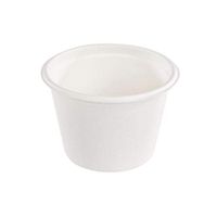 Round Sugarcane Soup Container (Case of 500), PacknWood - Compostable and Biodegradable Soup Bowls (16 oz, 4.3" Diameter) 210GPU500