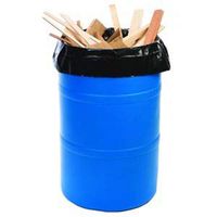 38 X 65" 6 Mil 55-60 Gallon Black Drum Liners (50 Bags) - Laddawn 8733