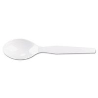 DIXTM207 - Plastic Tableware, Heavy Mediumweight Teaspoons, White