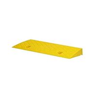 Portable Steps Ramp Mat, High Density Plastic Threshold Ramp Mat, Wheelchair Skateboard Car Climbing Triangle Cushion (Size: 49 21.5 5cm) (Color : Yellow)