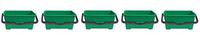 Unger QB220 6 gallon Pro Bucket Fits 18" Washer, Green with Black Handle (5-(Pack))