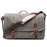 ONA - The Union Street - Camera Messenger Bag - Smoke Waxed Canvas (ONA5-003GR)