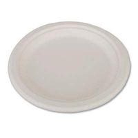 ChampWare Heavyweight Bagasse Dinnerware, Plate, 9, White, 500/Carton (3 Cartons)