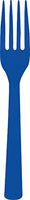 Club Pack of 288 Cobalt Blue Premium Heavy-Duty Plastic Party Forks