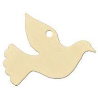 25 Pcs, 3-1/2" Dove Gift Tag Hand Cut Shapes