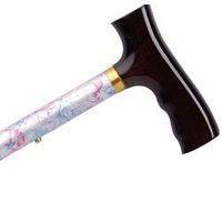 Folding Cane Flower Garden. This Walking Stick Cane has Push Button Height Adjustment and a Weight of Capacity of 250 lbs.