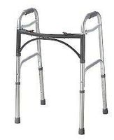 Aluminum Silver Folding Walker 25 to 32" H 146-10201-4
