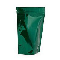 Green Foil Stand-Up Zipper Pouch - 7 X 4 X 11-1/2 - Package 25