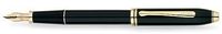Cross Townsend Black Lacquer w/ 18 Karat Gold Nib Fine Point Fountain Pen - 576-FA