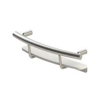 Invisia 2-in-1 Shampoo Shelf with Integrated Grab Bar: Brushed Stainless