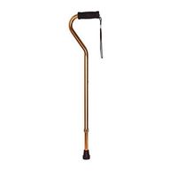 Offset Padded Handle Cane, Bronze Finish, Adjustable 30 to 39 Inch, Aluminum