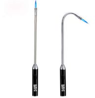 Torch Lighter Butane Gas Lighter Jet Flame Flexible Long Neck Refillable Fire Lighter for Grill Gas Hob Stove Oven Wood Fireplace BBQ Camping Gas Fire Pit Fire Pot Metal Lighter(Butane Not Included)