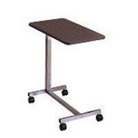 6056812 PT# 11610 Table Overbed 12-1/2x26.38" 25lb H Base Walnut w/Caster Ea Made by Brewer Company