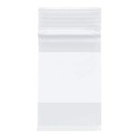 Plymor Heavy Duty Plastic Reclosable Zipper Bags w/White Block, 4 Mil, 2" x 3" (Case of 1000)