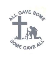 Creative Concepts Ideas All Gave Some Some Gave All Soldier Kneeling Cross CCI Decal Vinyl Sticker|Cars Trucks Vans Walls Laptop|Gray|5.5 x 5.1 in|CCI2214