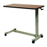 Over Bed Table, Low Base, Low Height Rise, 21" - 32"; Without Top; for use with Custom top A28, Grey