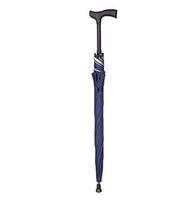 Walking Stick Retractable Retro T-Handle Automatic Travel Cane Sunscreen Aluminum Portable Everyday Use Steel Paint Extra Help Blue Tape
