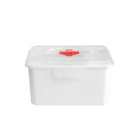 First Aid Kit Case Medicine Storage Box，Multi Layer Large Capacity Family Mounted Portable Medicine Box，Blue White Pink Three Colors Optional (White, Small)