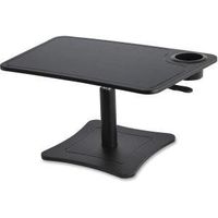 Victor DC240B High Rise Collection Adjustable Laptop Stand/Platform with Storage Cup, Air Hydraulic Lever Easily Raises and Lowers The Platform, Black