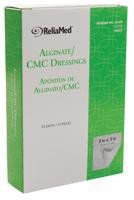 ReliaMed Alginate/CMC Dressings, 2" x 2" Pads., Box Of 10
