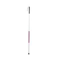 Ritioner Walking Stick,Folding Cane for The Blind 4-Section Foldable Aluminum Alloy Cane with White & Red Reflective for Nighttime Visibility