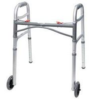 McKesson Aluminum 25 to 32.25" H Folding Walker Up to 350 lbs