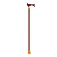 Solid Wood Walker Crutches Telescopic Adjustment Anti-Slip Old Support Stick 2 Color 15cm90cm2.5cm MUMUJIN (Color : Brown)