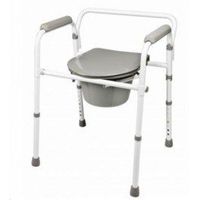 Lumex 7108A Steel Folding Commode, Case of 4
