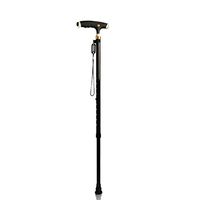 Crutches Elderly Single-Hand Lighting Cane Outdoor Non-Slip Lightweight Walking Stick Aluminum Alloy Assisted Walking Stick Black (Color : Black, Size : 74cm)